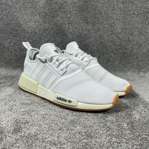 Adidas NMD_R1 Primeblue GZ9260 Men's Size 10.5 White Gum Running Shoes Used - Picture 2 of 11